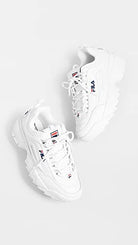 Fila Disruptor II - Women's White/Navy/Red Shoe Deals Outlet