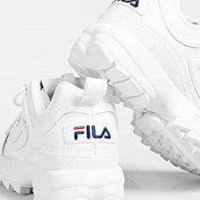 Fila Disruptor II - Women's White/Navy/Red Shoe Deals Outlet