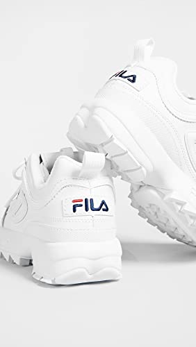 Fila Disruptor II - Women's White/Navy/Red Shoe Deals Outlet