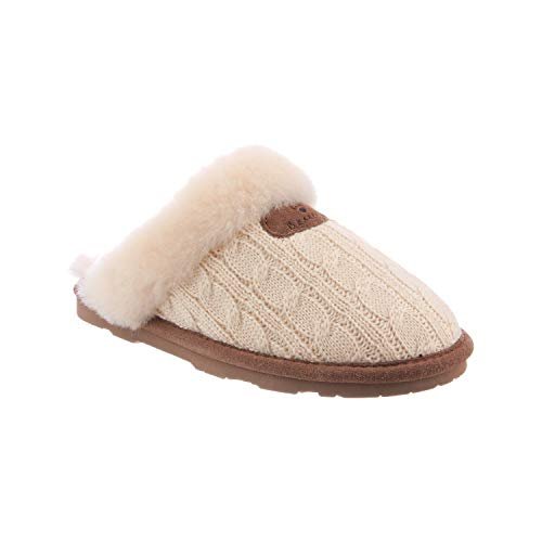 BEARPAW Effie Slippers - Women's Linen Shoe Deals Outlet