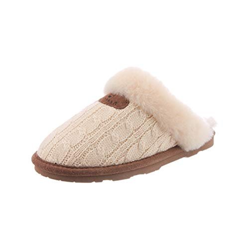 BEARPAW Effie Slippers - Women's Linen Shoe Deals Outlet