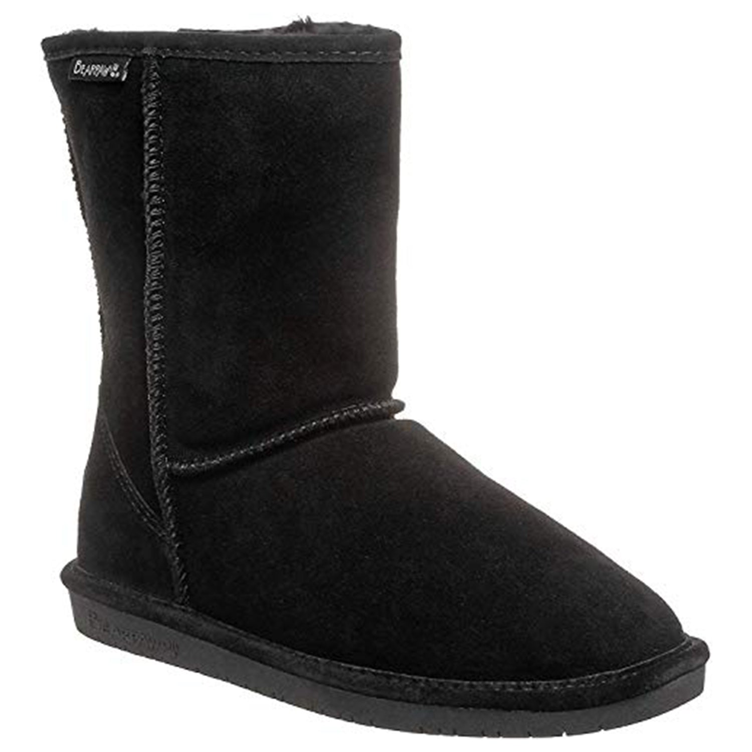 BEARPAW Emma Short Boots - Women's Black Shoe Deals Outlet