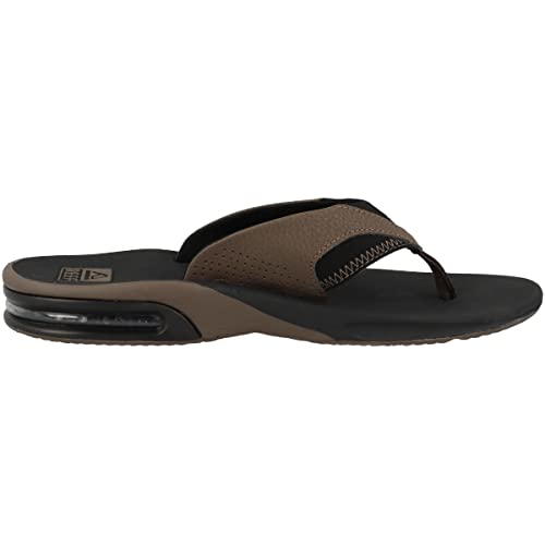 Reef Fanning Flip Flop - Men's Black and Tan Shoe Deals Outlet