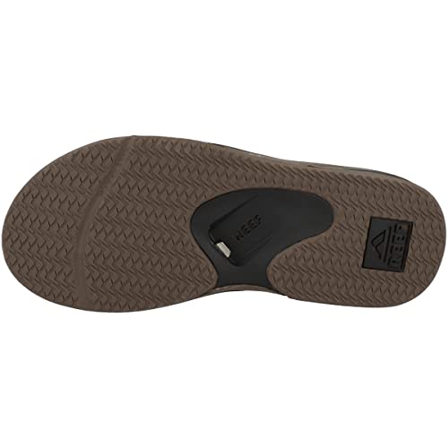 Reef Fanning Flip Flop - Men's Black and Tan Shoe Deals Outlet