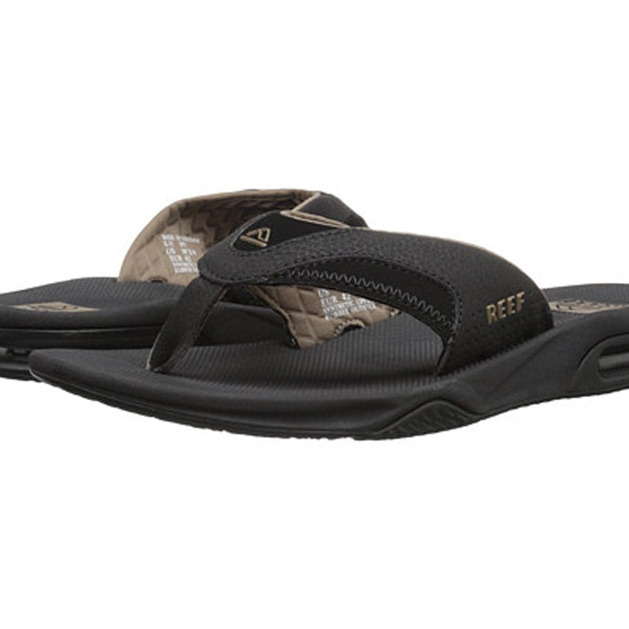 Reef Fanning - Men's Black/Brown Shoe Deals Outlet
