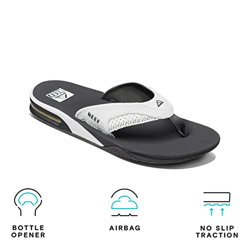 Reef Fanning - Men's Grey/White Shoe Deals Outlet