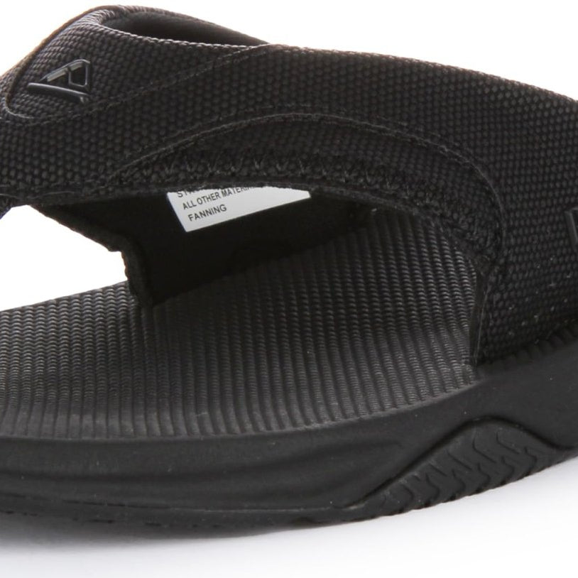 Reef Fanning - Men's All Black Shoe Deals Outlet