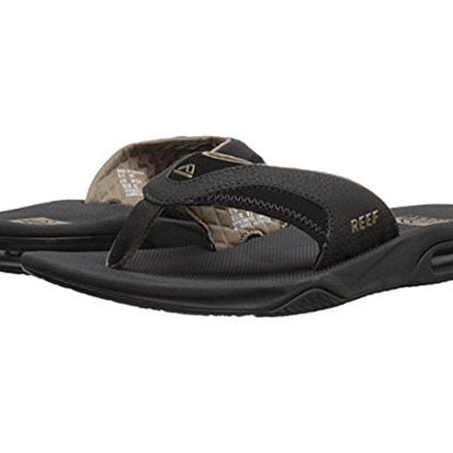 Reef Fanning - Men's Black/Brown Shoe Deals Outlet