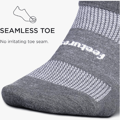 Feetures High Performance Ultra Light No Show Tab Heather Gray XL 840557112685 Shoe Deals Outlet