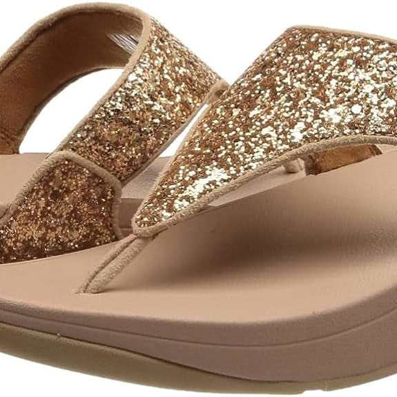 FitFlop Lulu Glitter Toe - Thongs Midnight Navy 6 M 193998235414 Shoe Deals Outlet