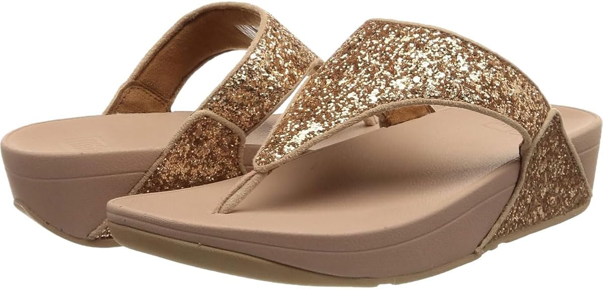 FitFlop Lulu Glitter Toe - Thongs Midnight Navy 6 M 193998235414 Shoe Deals Outlet