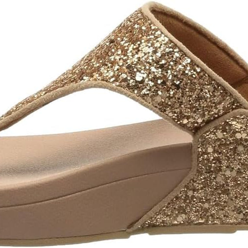 FitFlop Lulu Glitter Toe - Thongs Rose Gold 10 M 195305344222 Shoe Deals Outlet