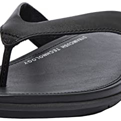 FitFlop Gracie Leather Flip - Flops - Women's All Black Shoe Deals Outlet