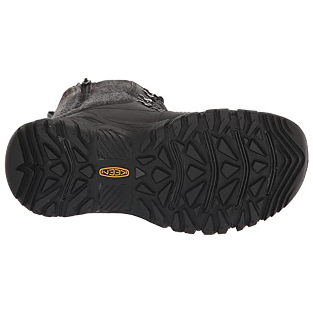 KEEN Greta Tall Winter WP - Women's Black/Black Plaid Shoe Deals Outlet