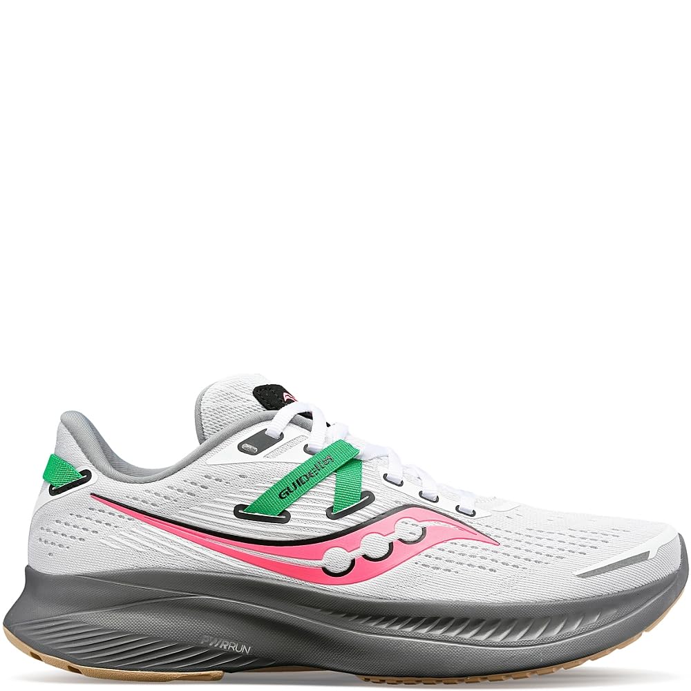 Saucony Guide 16 - Women's White/Gravel Shoe Deals Outlet
