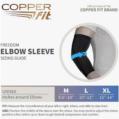 Copperfit Unisex Adult Compression Sleeve Elbow - Unisex