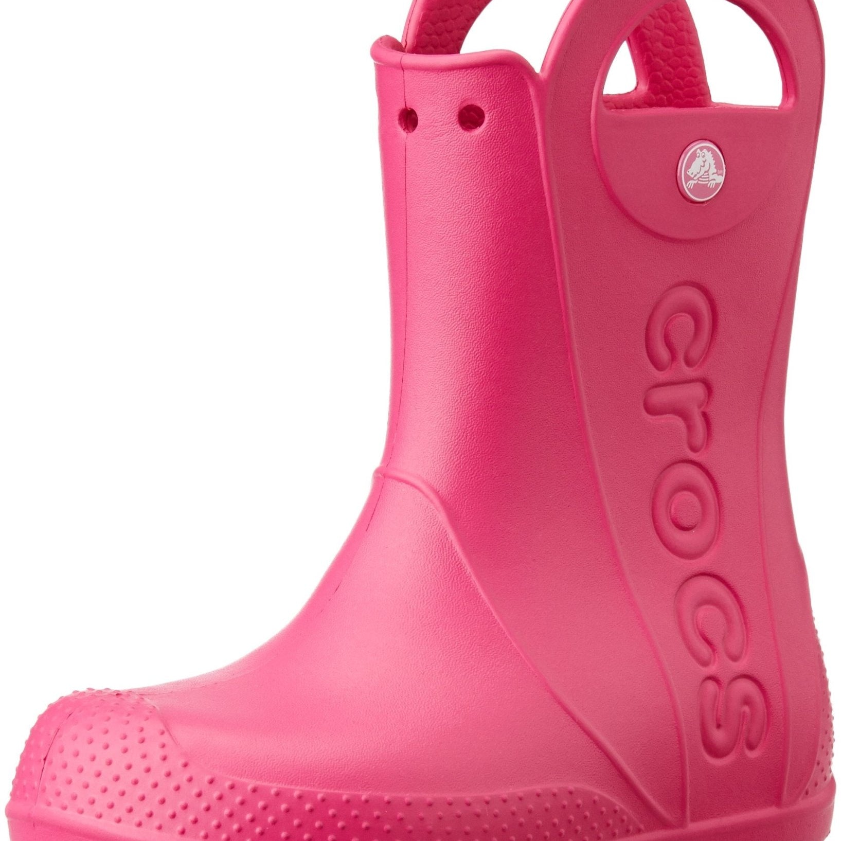 Crocs Handle It Rain Boot - Kids Candy Pink Shoe Deals Outlet