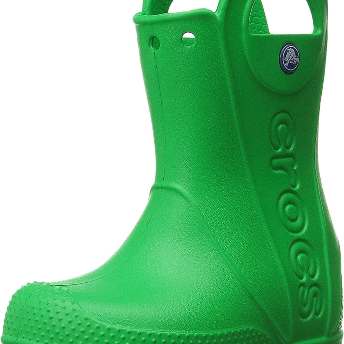 Crocs Handle It Rain Boot - Kids Grass Green Shoe Deals Outlet