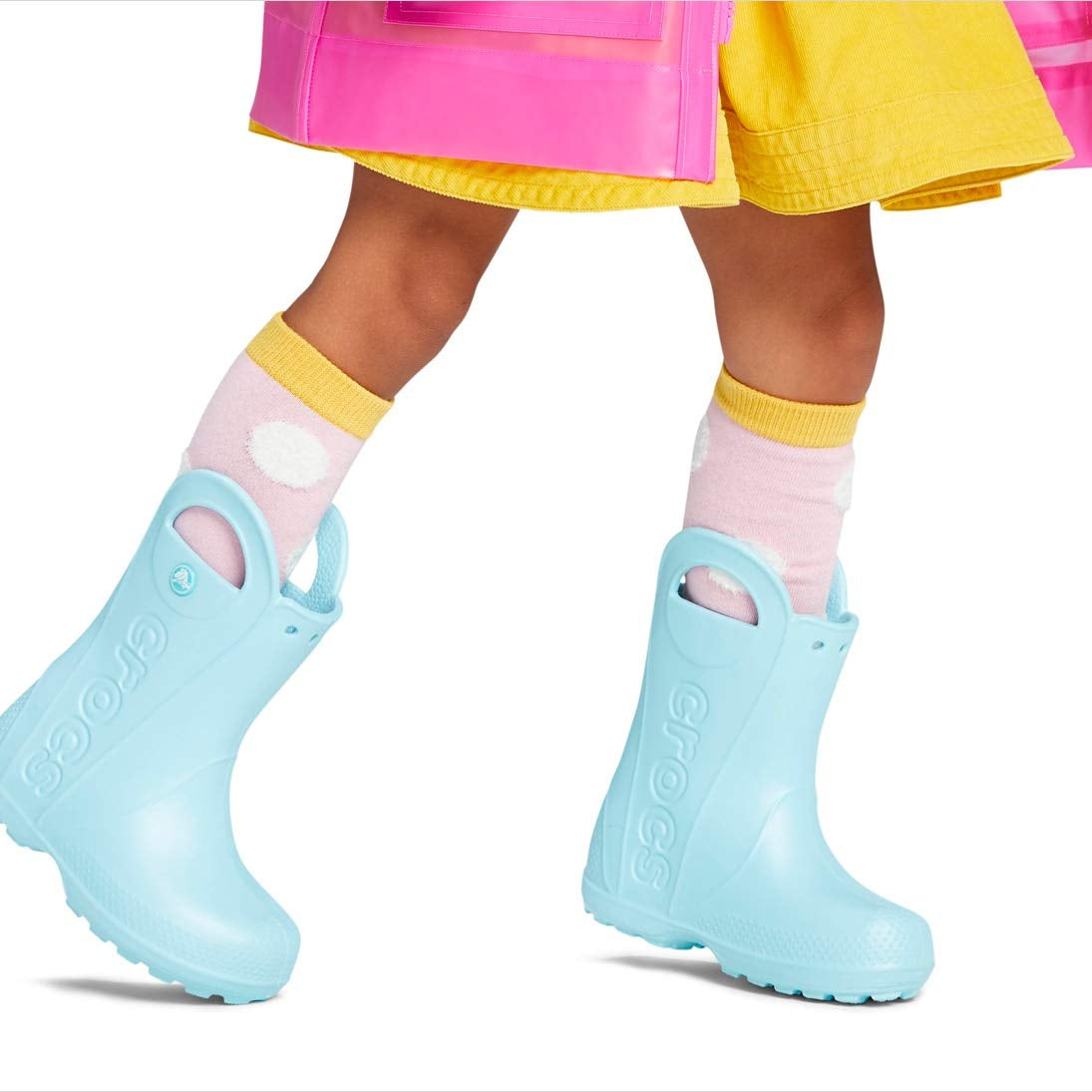 Crocs Handle It Rain Boot - Kids Candy Pink Shoe Deals Outlet