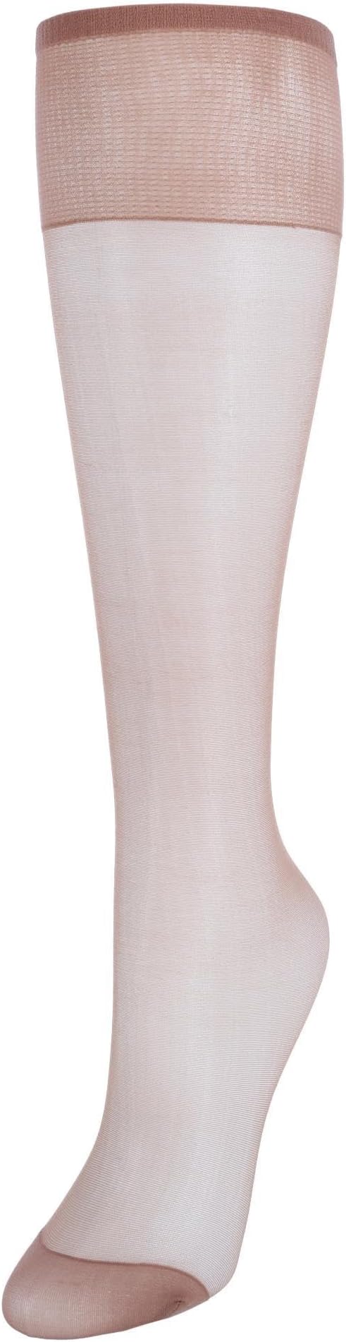 Hanes Silk Reflections Silky Sheer Knee Highs Barely There OSFA 012036123103 Shoe Deals Outlet