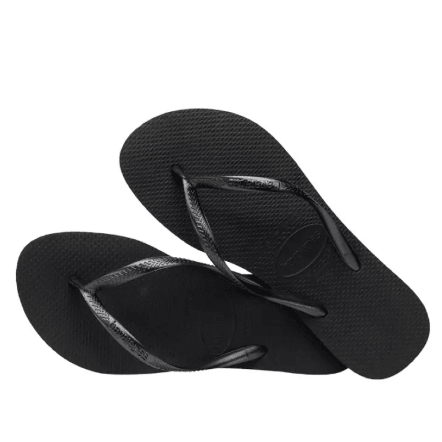 Havaianas Slim Sandals Black 11/12 M 7893249595573 Shoe Deals Outlet