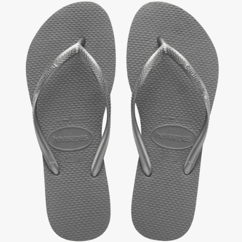 Havaianas Slim Sandals Steel Gray 7/8 M 7909690087571 Shoe Deals Outlet