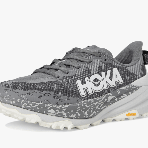 Hoka Speedgoat 6 Satellite Grey / Stardust 9 B 197634616834 Shoe Deals Outlet