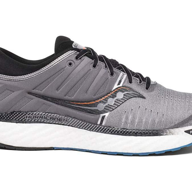 Saucony Hurricane 22 - Men's Grey/Black Shoe Deals Outlet