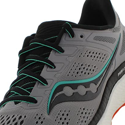 Saucony Hurricane 23 Running Shoe - Men's Alloy/Scarlet Shoe Deals Outlet