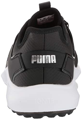 PUMA Ignite Fasten8 Pro Golf Shoe - Men's Black/Silver/White Shoe Deals Outlet