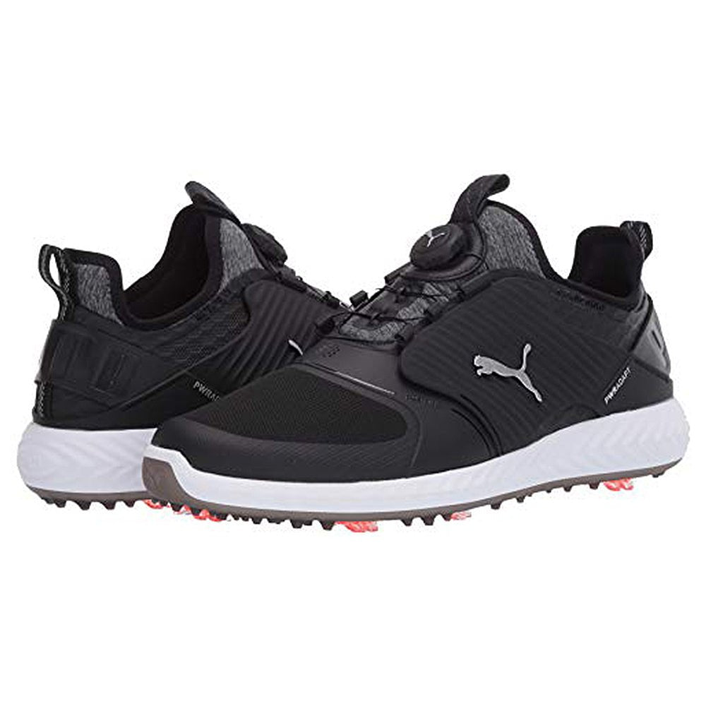 PUMA Golf Ignite Pwradapt Caged Golf - Men's Puma Black - puma Silver - puma Black Shoe Deals Outlet