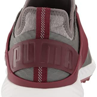 PUMA Ignite PWRADAPT Caged Golf Shoes - Men's Quiet Shade - puma Silver - zinfandel Shoe Deals Outlet