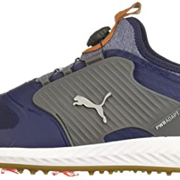 PUMA Ignite PWRADAPT Caged Golf Shoes - Men's Peacoat - puma Silver - quiet Shade Shoe Deals Outlet