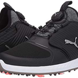 PUMA Ignite PWRADAPT Caged Golf Shoes - Men's Black/Silver/Black Shoe Deals Outlet