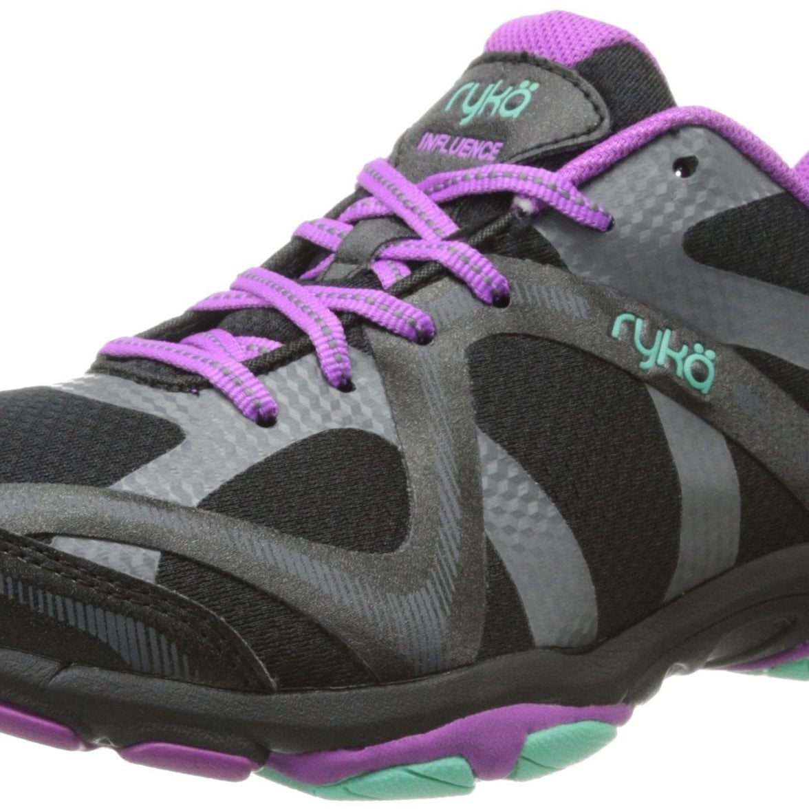 Ryka Influence - Women's Black/Sugar Plum/Vivid Aqua Shoe Deals Outlet