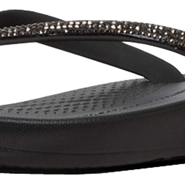 FitFlop IQushion Ergonomic Flip - Flops - Women's Black Shoe Deals Outlet