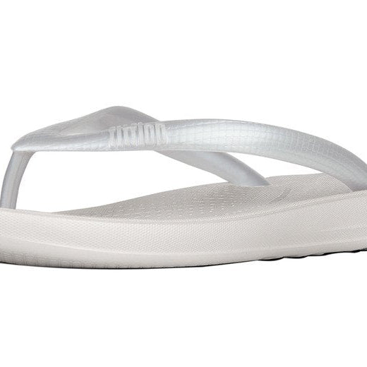 FitFlop IQushion Ergonomic Flip - Flops - Women's Silver Shoe Deals Outlet
