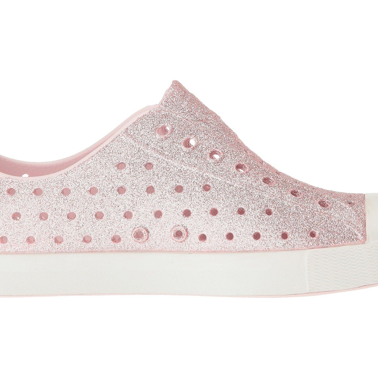 Native Shoes Kids Jefferson Bling - Kids Milk Pink Bling/Shell White Shoe Deals Outlet