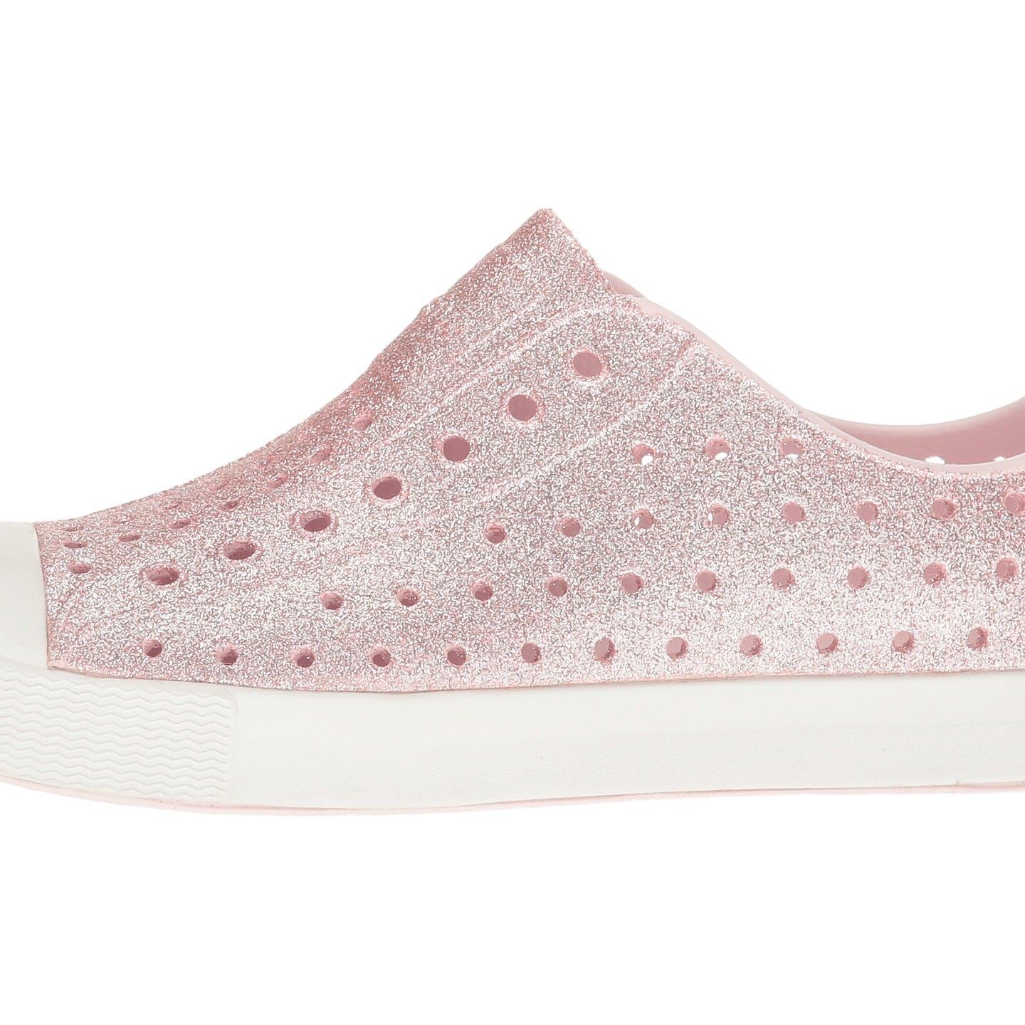 Native Shoes Kids Jefferson Bling - Kids Milk Pink Bling/Shell White Shoe Deals Outlet