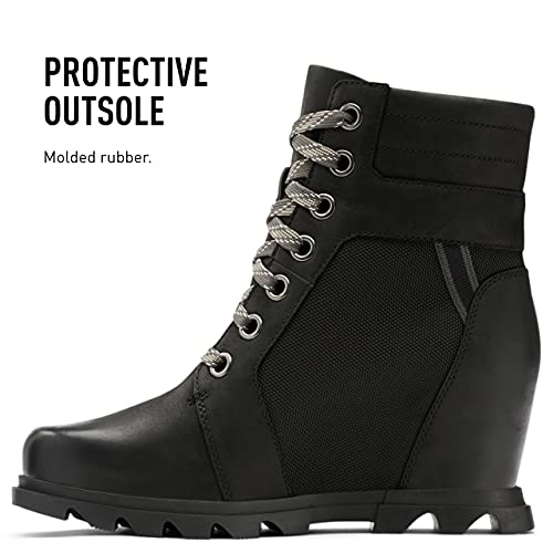 SOREL Joan Of Arctic Wedge lll - Women's Black, Sea Salt Shoe Deals Outlet
