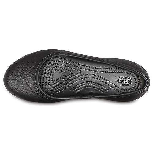 Crocs Kadee ll Work Flat - Women's Black/Black Shoe Deals Outlet