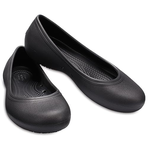 Crocs Kadee ll Work Flat - Women's Black/Black Shoe Deals Outlet