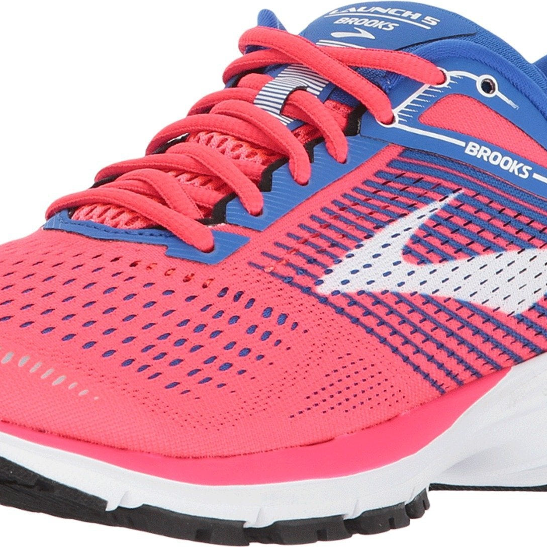 Brooks Launch 5 - Women's Pink/Blue/White Shoe Deals Outlet