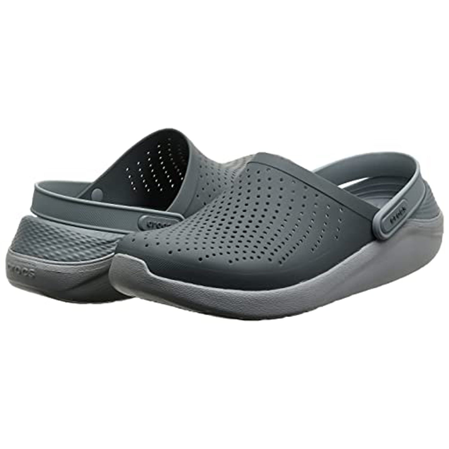 Crocs LiteRide Clog - Unisex Smoke/Pearl White Shoe Deals Outlet