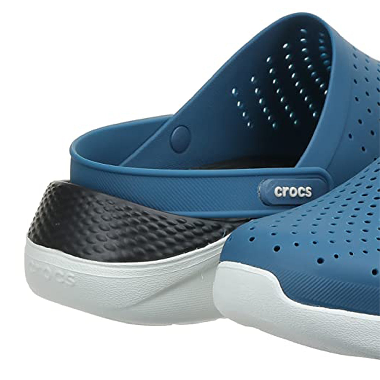 Crocs LiteRide Clog - Unisex Vivid Blue Almost White Shoe Deals Outlet