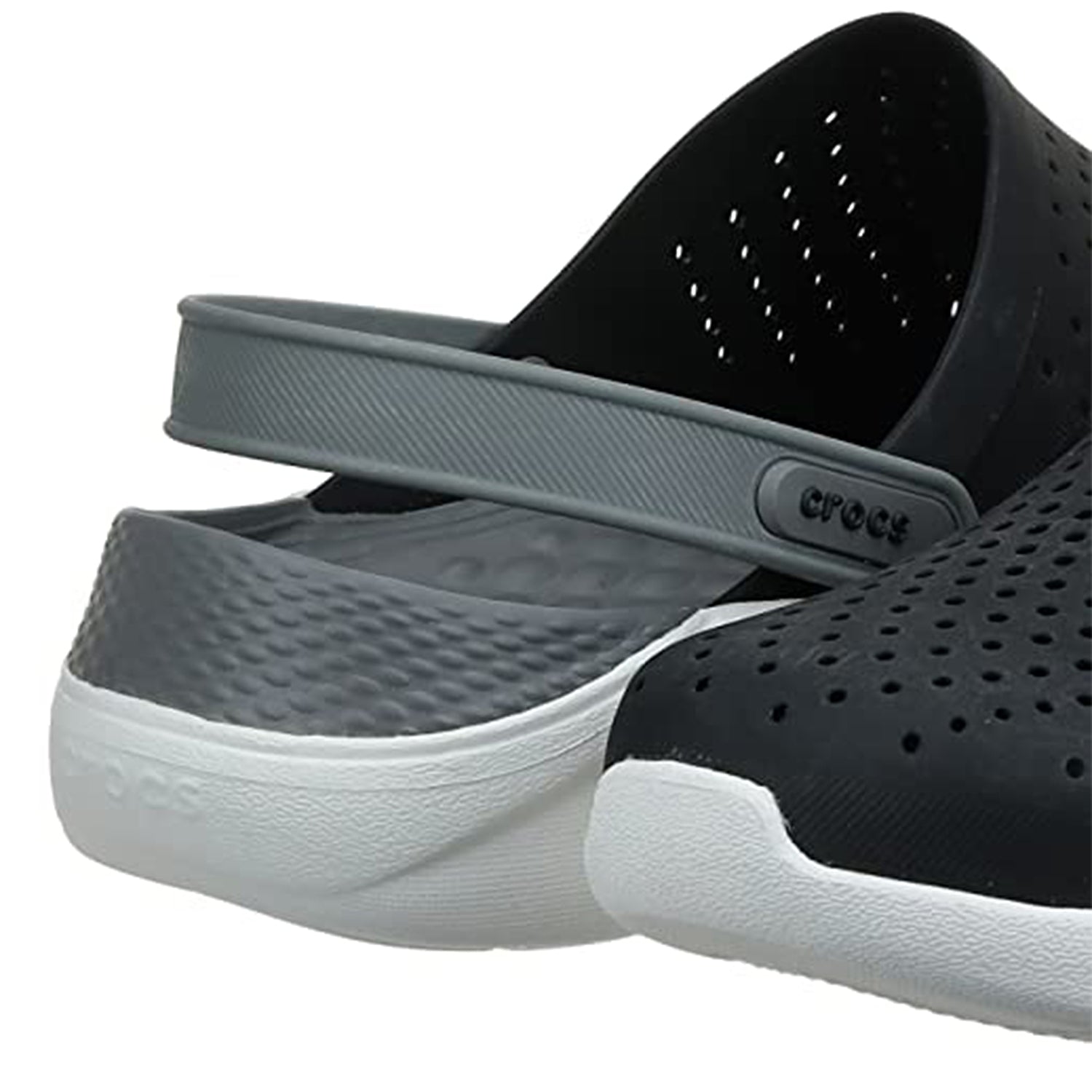 Crocs LiteRide Clog - Unisex Black/Smoke Shoe Deals Outlet