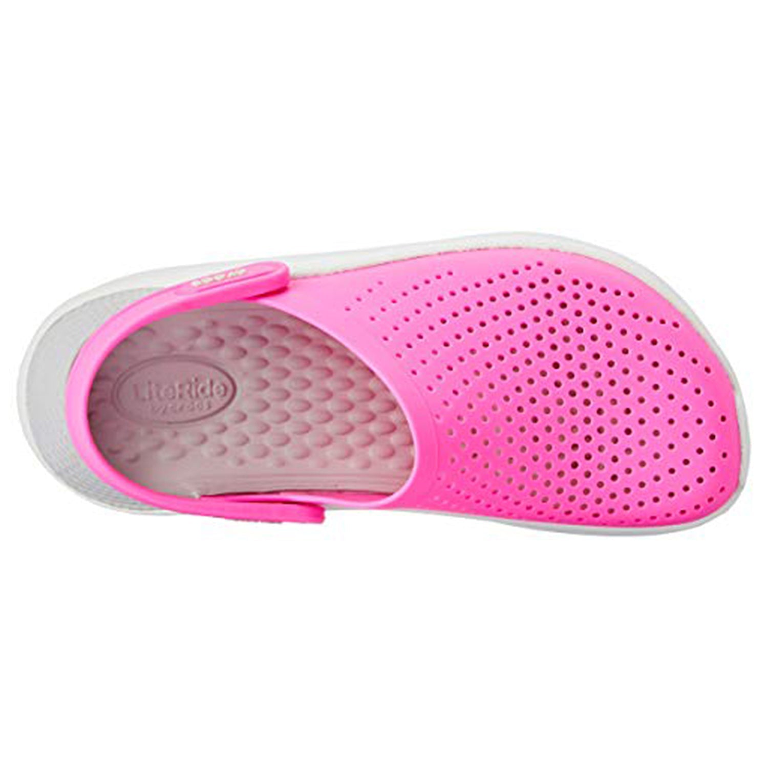 Crocs LiteRide Clog - Unisex Electric Pink/Almost White Shoe Deals Outlet