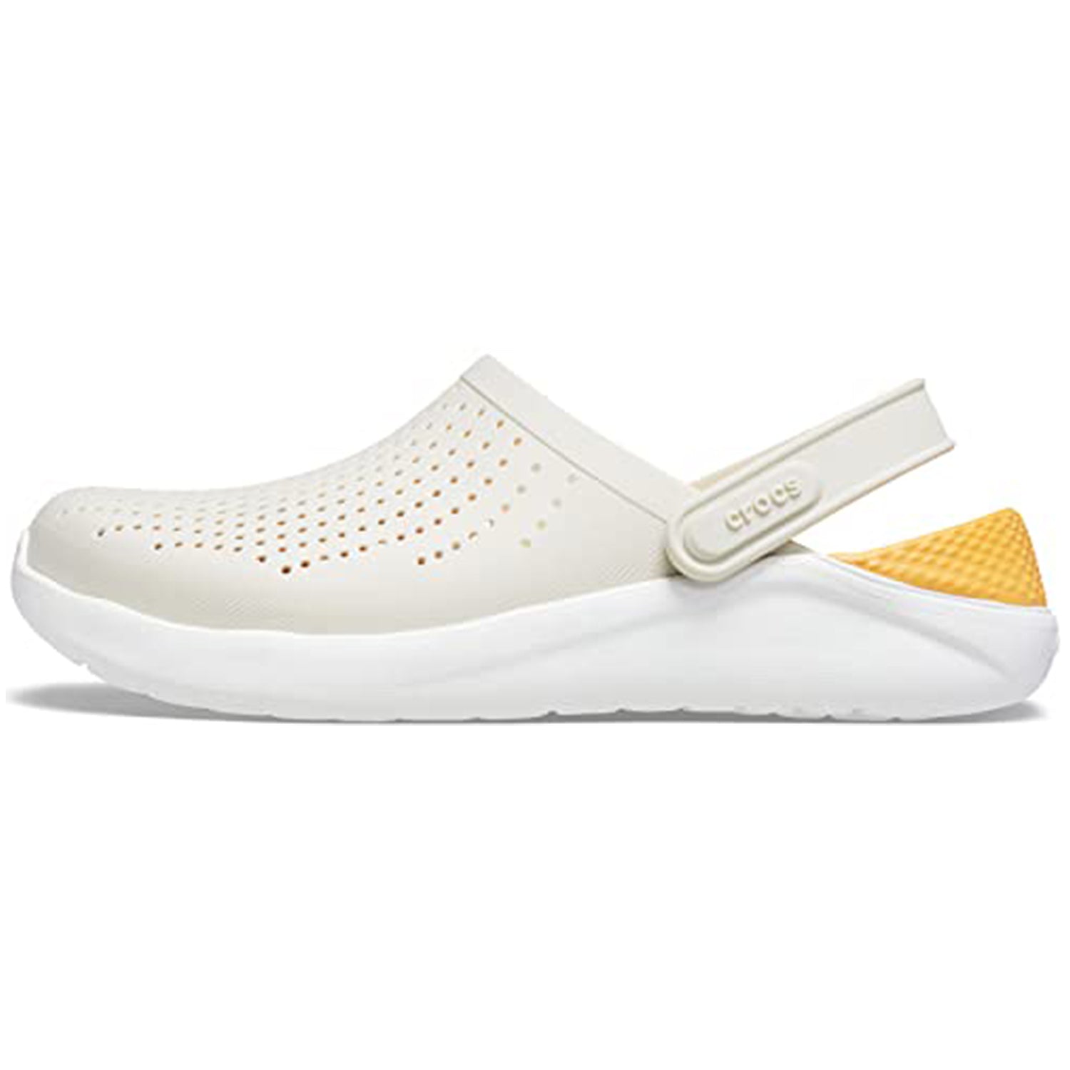 Crocs LiteRide Clog - Unisex Stucco/Orange Sorbet Shoe Deals Outlet