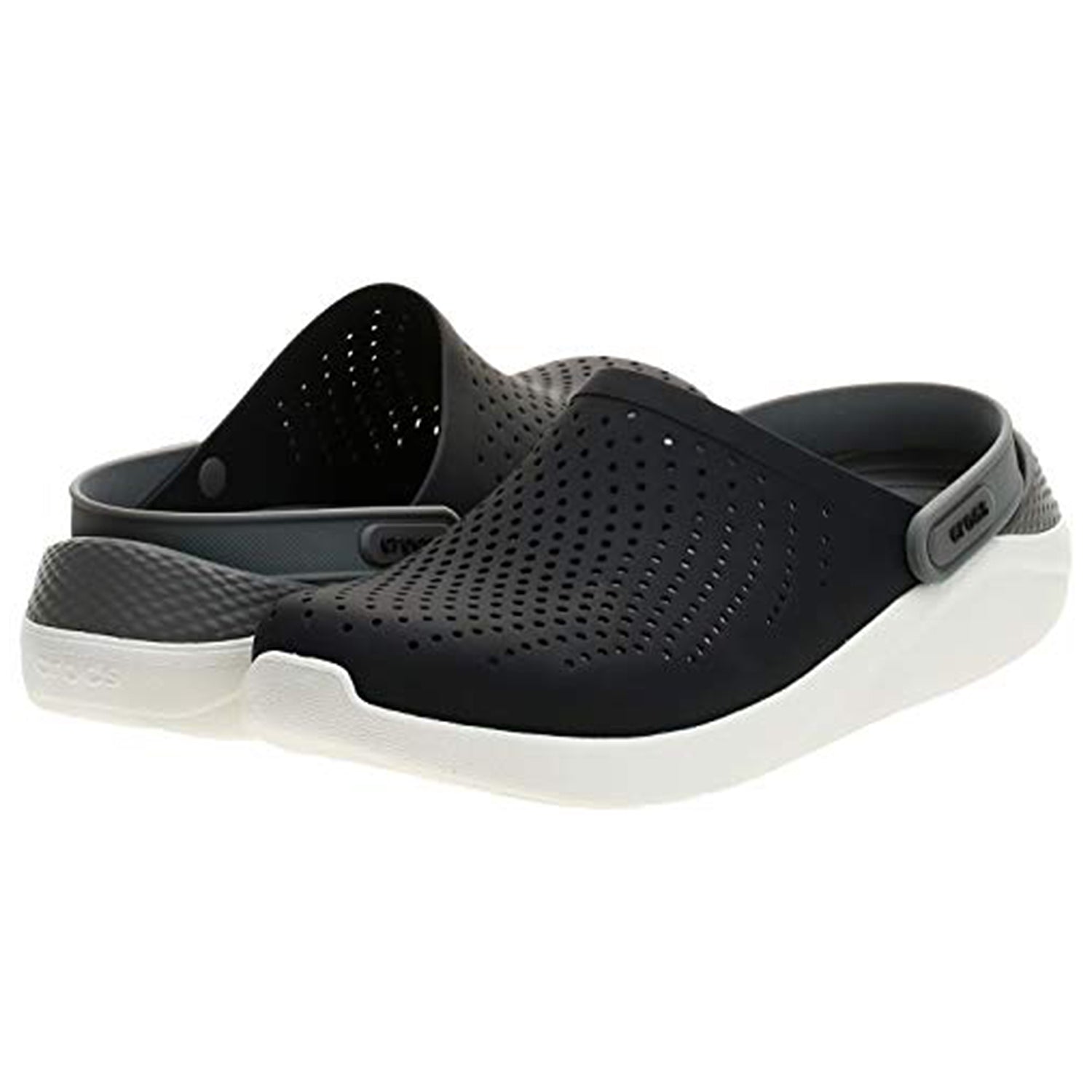 Crocs LiteRide Clog - Unisex Black/Smoke Shoe Deals Outlet