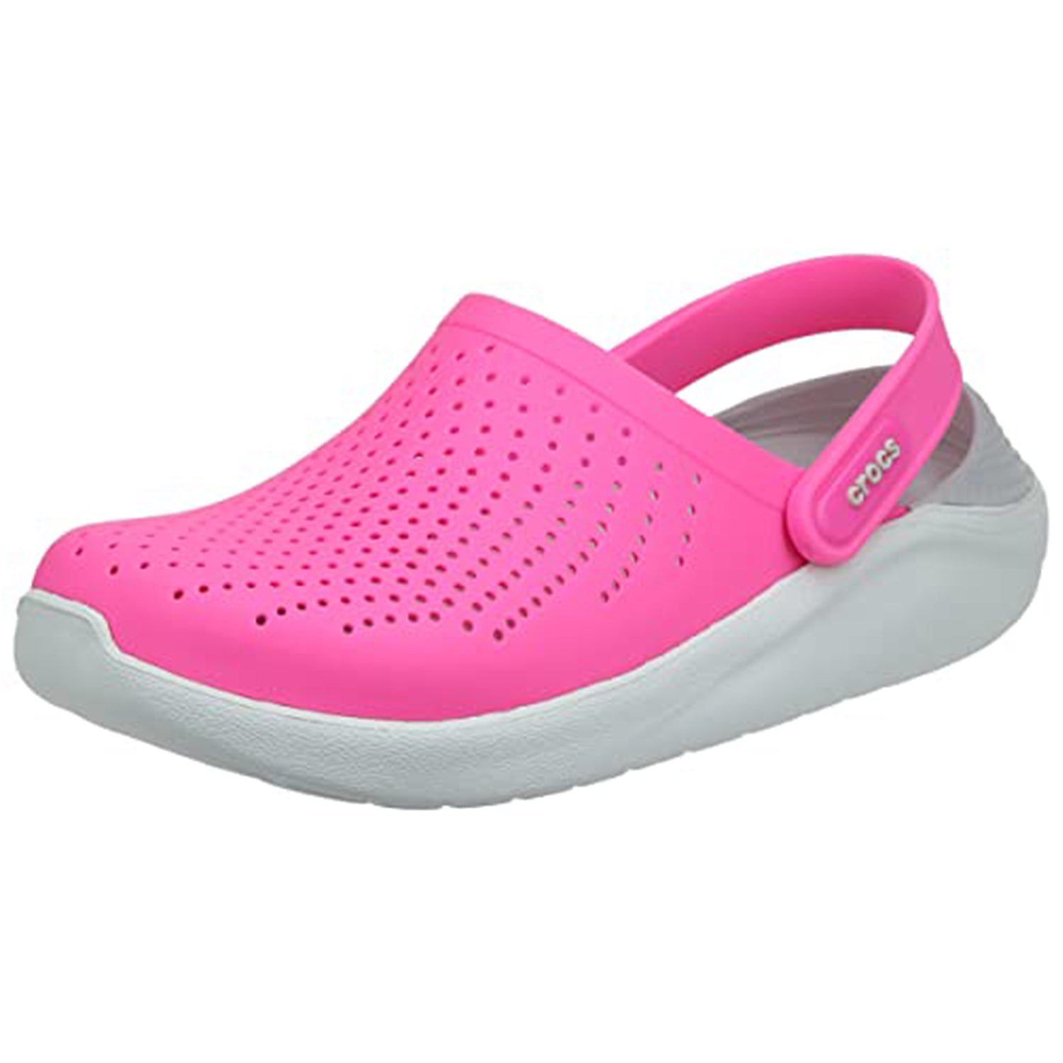 Crocs LiteRide Clog - Unisex Electric Pink/Almost White Shoe Deals Outlet